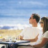 Couple at beachside cafe, Terrigal