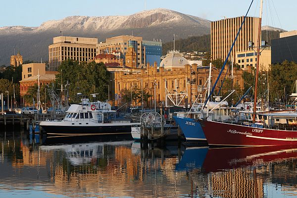 Hobart Waterfront and Mt Wellington