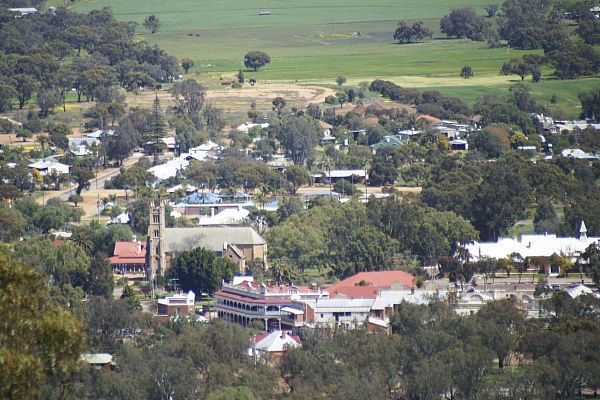 View of York townsite from the Mount Brown Lookout